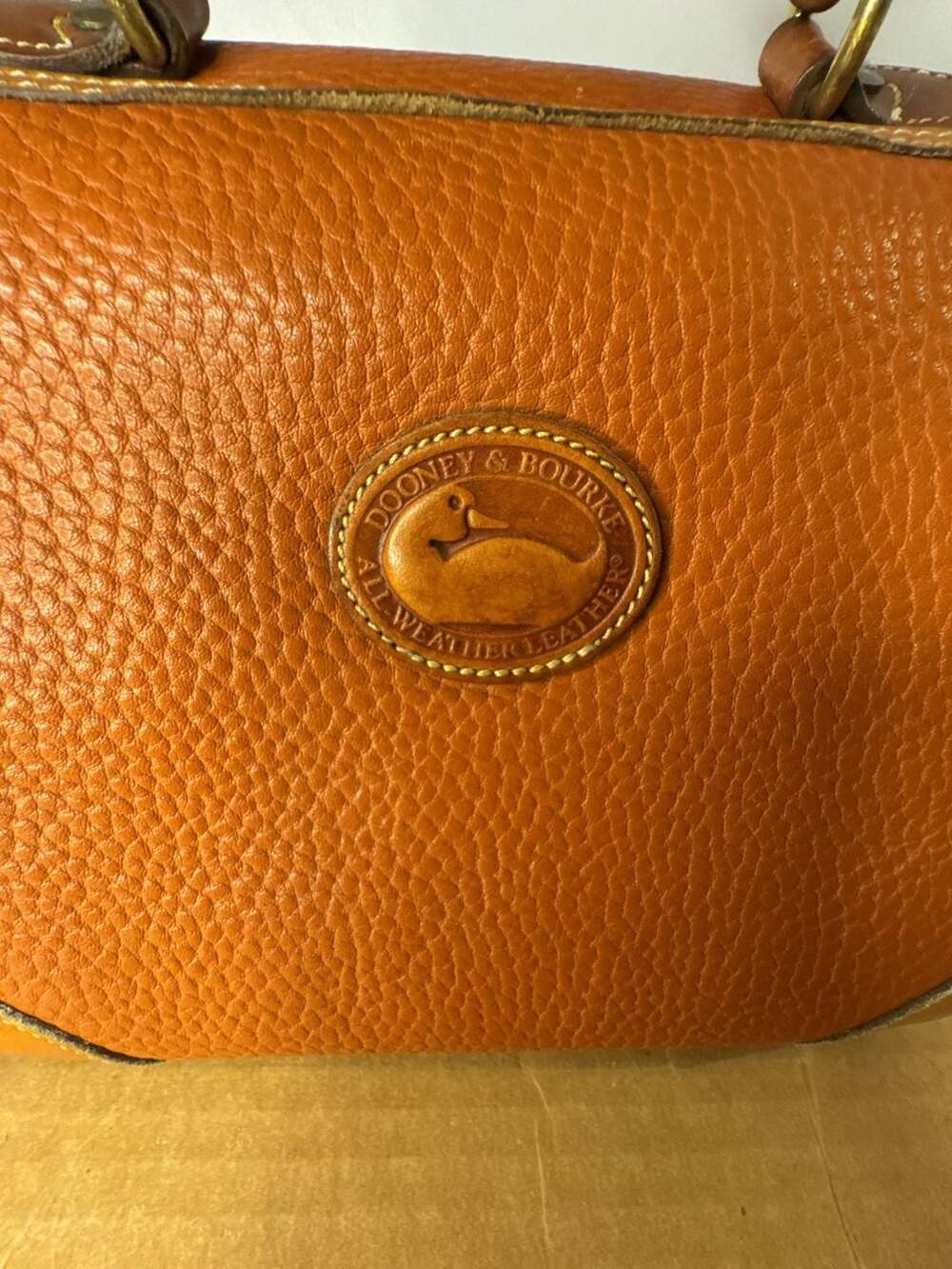 Vintage Dooney & Bourke All Weather Leather Surrey Satchel Handbag - Picture 2 of 16